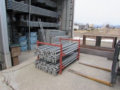 足場の入れ物を単管パイプ自作