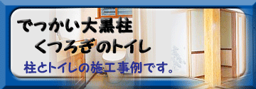 きっと我が家の自慢になる。でっかい大黒柱、くつろぎのトイレ