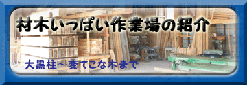 当社管理の材木です。大黒柱も変な木もあります。